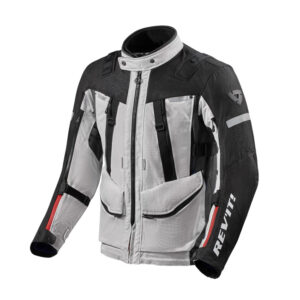 Adventure Jacket REV'IT! Sand 4 H2O Silver/Black - Image 1