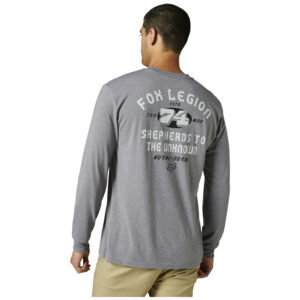 Fox At Bay Long Sleeve Tech Tee Heather Graphite - Image 2