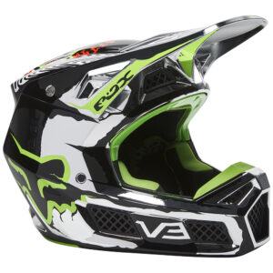 Motocross Helmet Fox V3 RS Ryke Chrome - Image 1