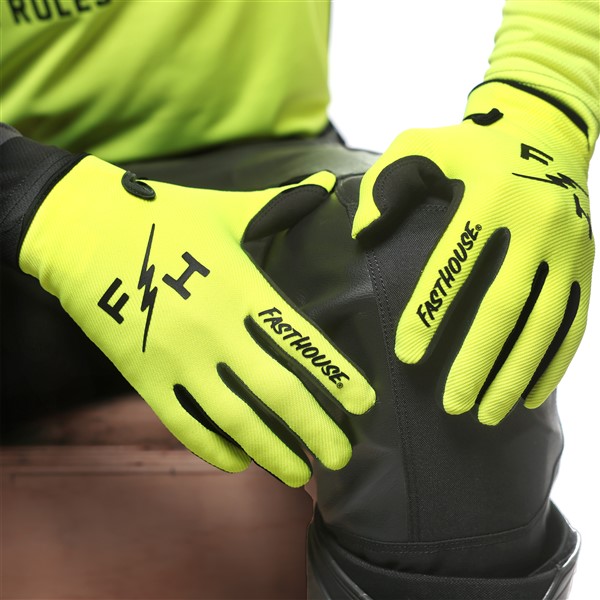 Fasthouse Carbon Eternal Motocross Gloves High-Viz - Image 4