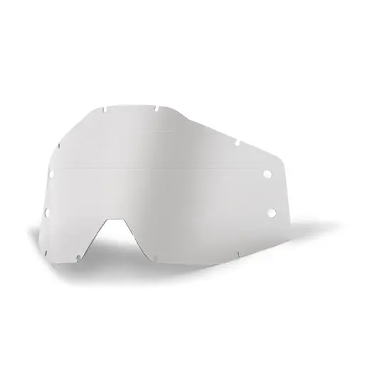 100% Accuri Forecast Lens No Bumps - w/Mud Visor - Clear