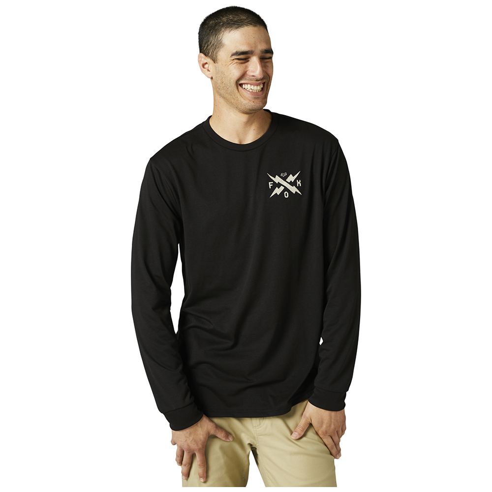 Fox Calibrated Long Sleeve Tech Tee Black - Image 1
