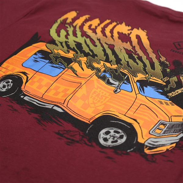 Fasthouse Cashed Tee Maroon - Image 5