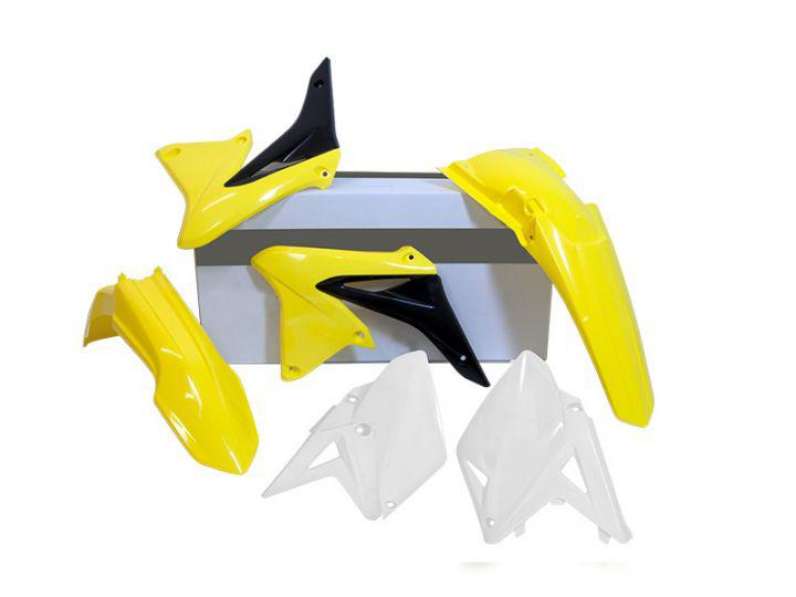 RTECH PLASTICS KIT SUZUKI RMX450 10-19 YELLOW/BLACK - Image 1
