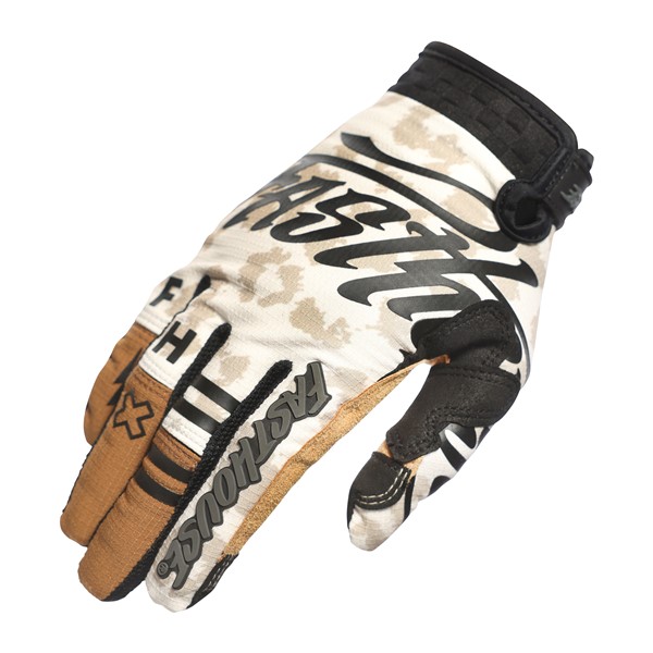 Fasthouse Elrod Stay Golden Motocross Gloves Chalk/Camel - Image 2