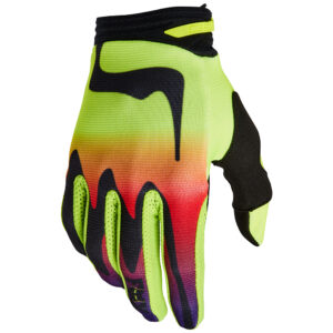 Fox 180 Kozmik Motocross Gloves Flo Yellow - Image 1