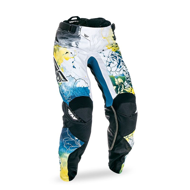 FLY KINETIC PANT '17 LADIES RACE TEA/YEL SZ 5/6 - Image 1