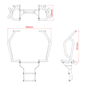 Zeta Pipe Tank Guard - Honda CRF250R / CRF250 Rally '21-On - Image 7