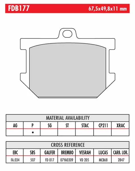 FERODO BRAKE BPADS 312ST