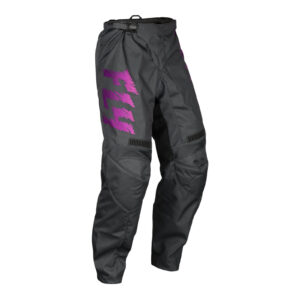 FLY Racing F-16 Motocross Pants Youth Grey / Charcoal / Pink - Image 1