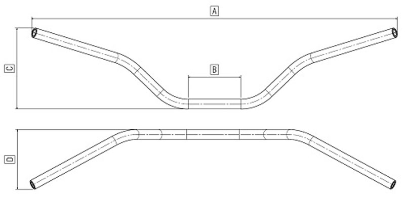 HANDLEBAR DIA. 22 mm SILVER DUCATI MONSTER '96-99 - NLA - Image 1