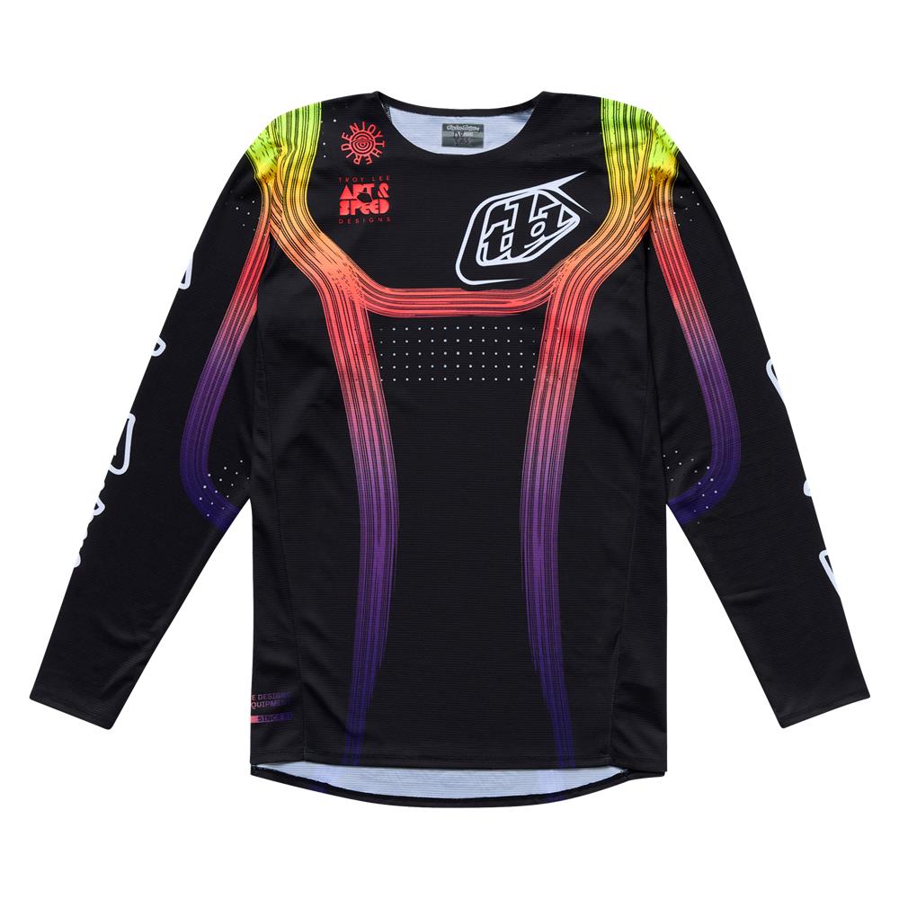 Troy Lee Designs SE Pro Stripes Motocross Jersey Black/Multi - Image 1