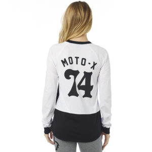 Fox High Side Long Sleeve Tee Ladies Black - Image 2