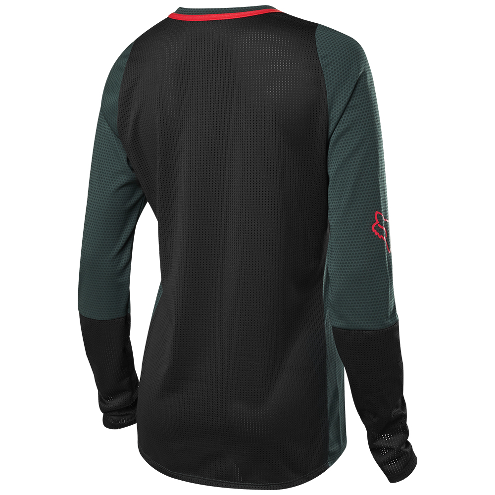 Jersey Fox Defend LS Womens Green - Image 2
