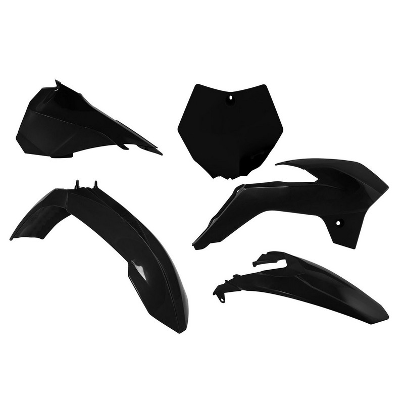 RTECH PLASTIC KIT FRONT NUMBERPLATE /FENDER RADIATOR SHROUDS AIRBOX COVER &REAR FENDER KTMSX85 -LE - Image 1