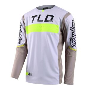 Troy Lee Designs SE Pro Grid Motocross Jersey Fog / Flo Yellow - Image 2