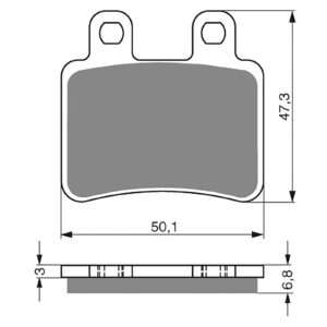 BRAKE PADS GOLDFREN SINTERED SPORTS GF 211 - S3 ( P311 ) - Image 1
