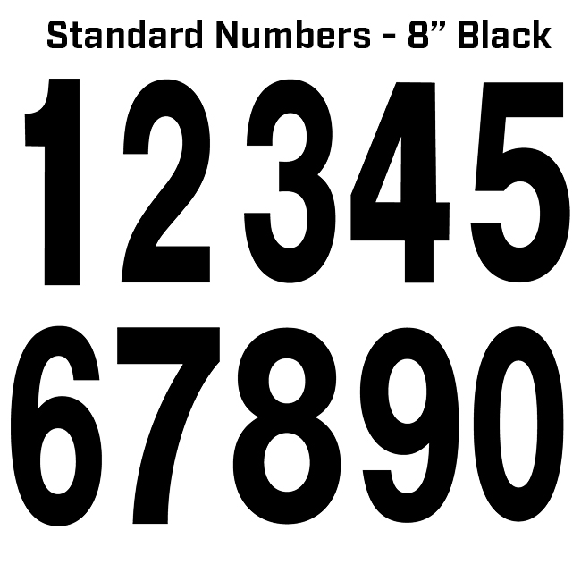 *NUMBER STD 8INCH 3 (3PK) BLACK 200mm [C] - Image 1