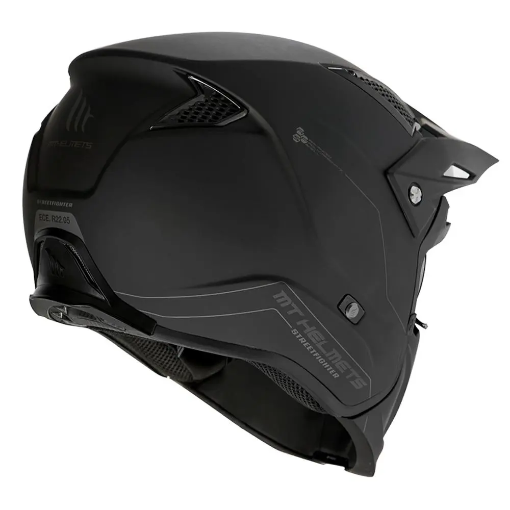 MT Streetfighter SV Open Face Helmet Matte Black