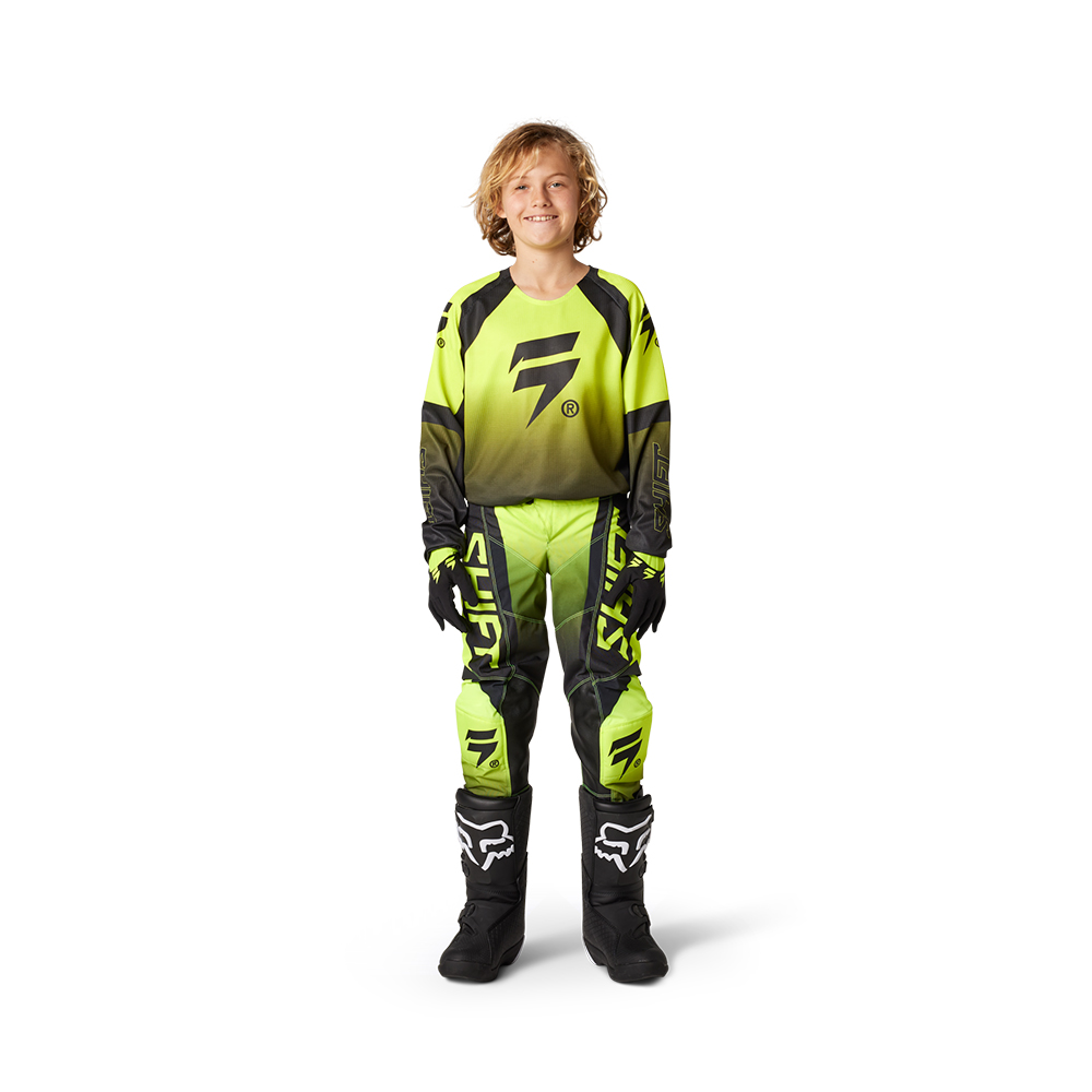 Shift White Label POSN Motocross Jeresy Youth Flo Yellow - Image 5