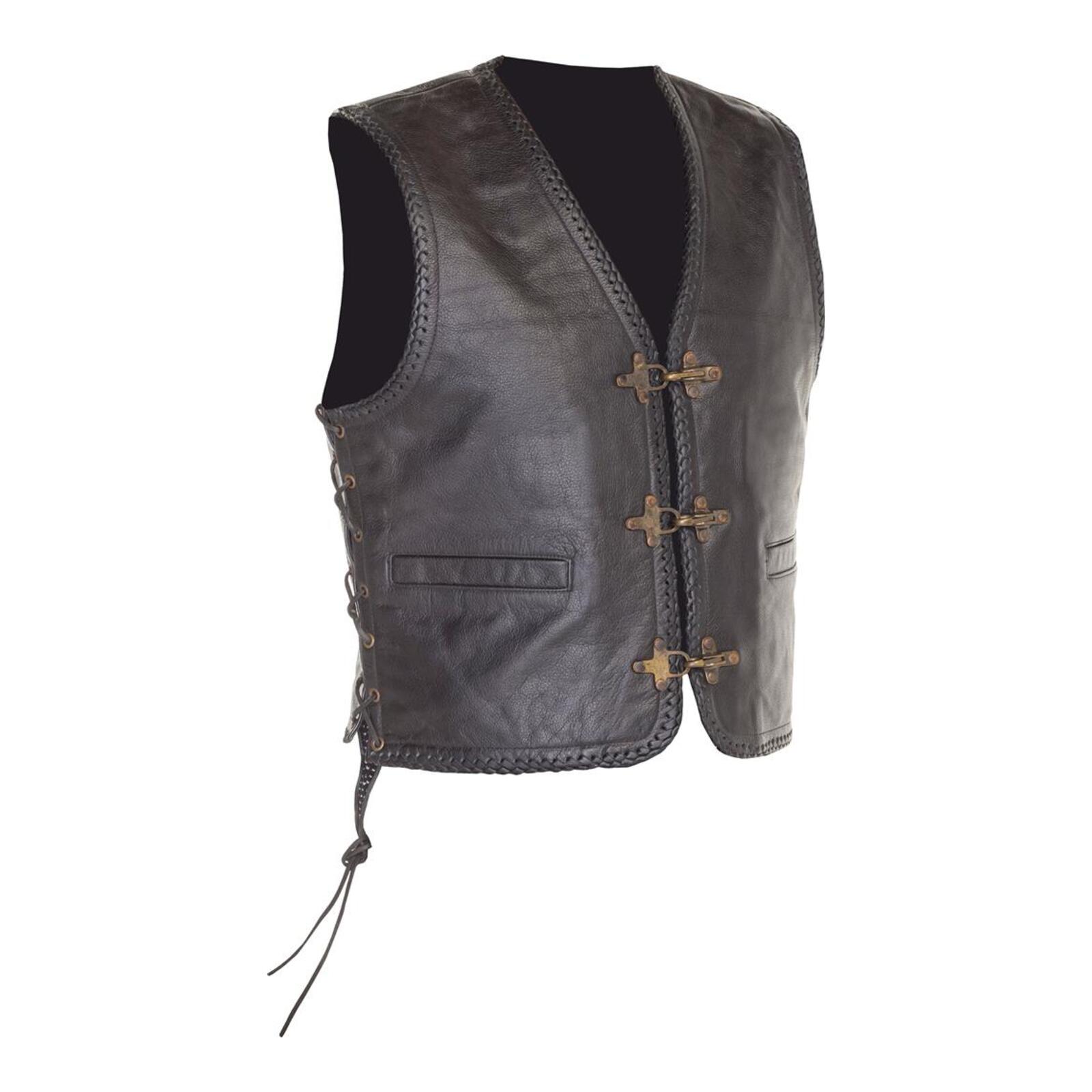 Richa Gilet Sadic Leather Vest with Laces - Black - 12XL / EU76 / 66" - Image 1