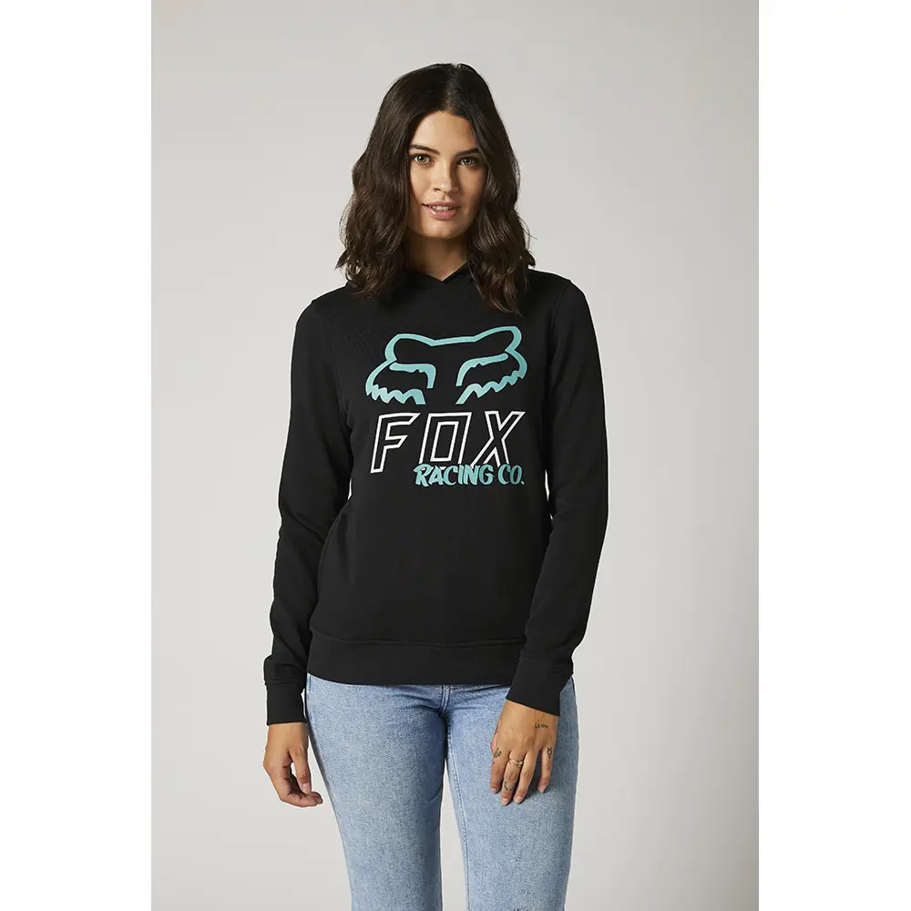 Hoodie Fox Richter Pullover Fleece Ladies Black