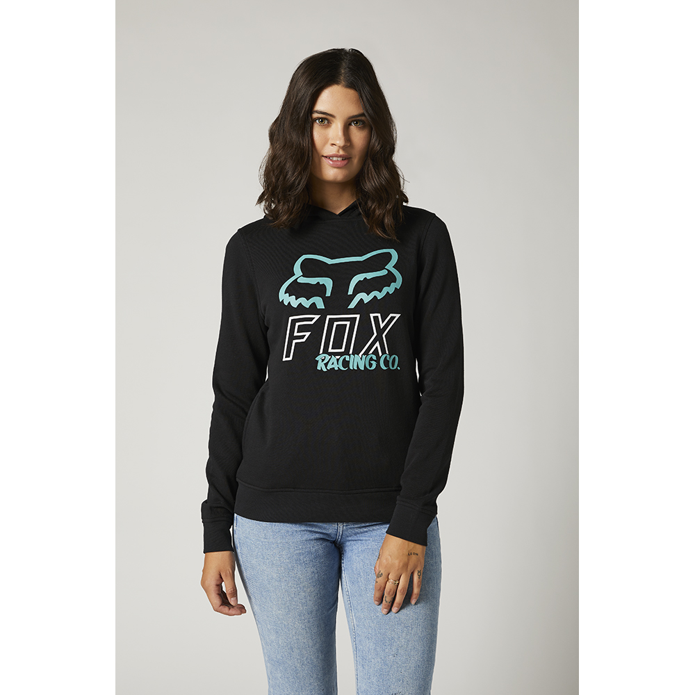 Hoodie Fox Richter Pullover Fleece Ladies Black - Image 1