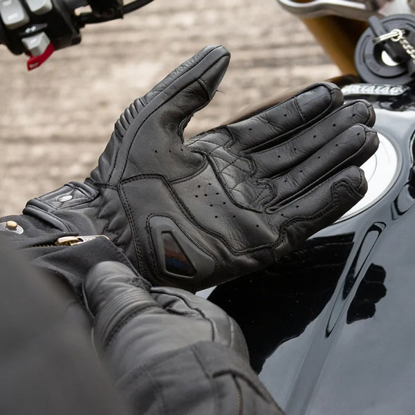 Merlin Stewart Leather Road Gloves Black - Image 4