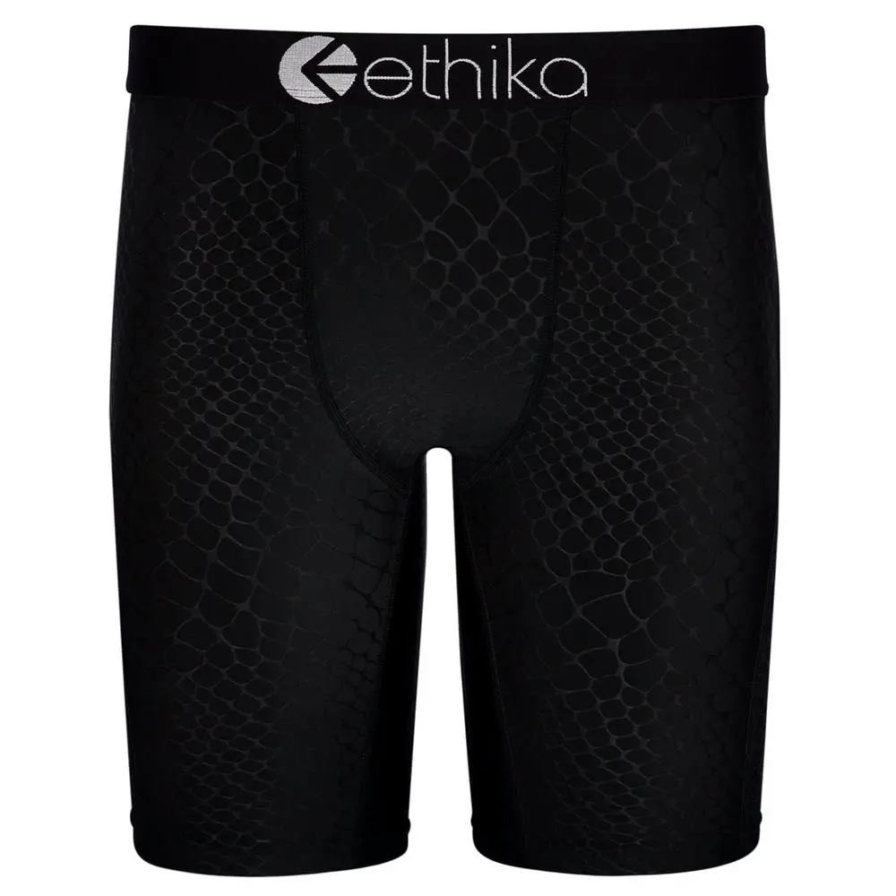 Ethika Python Embossed Staple Underwear Black
