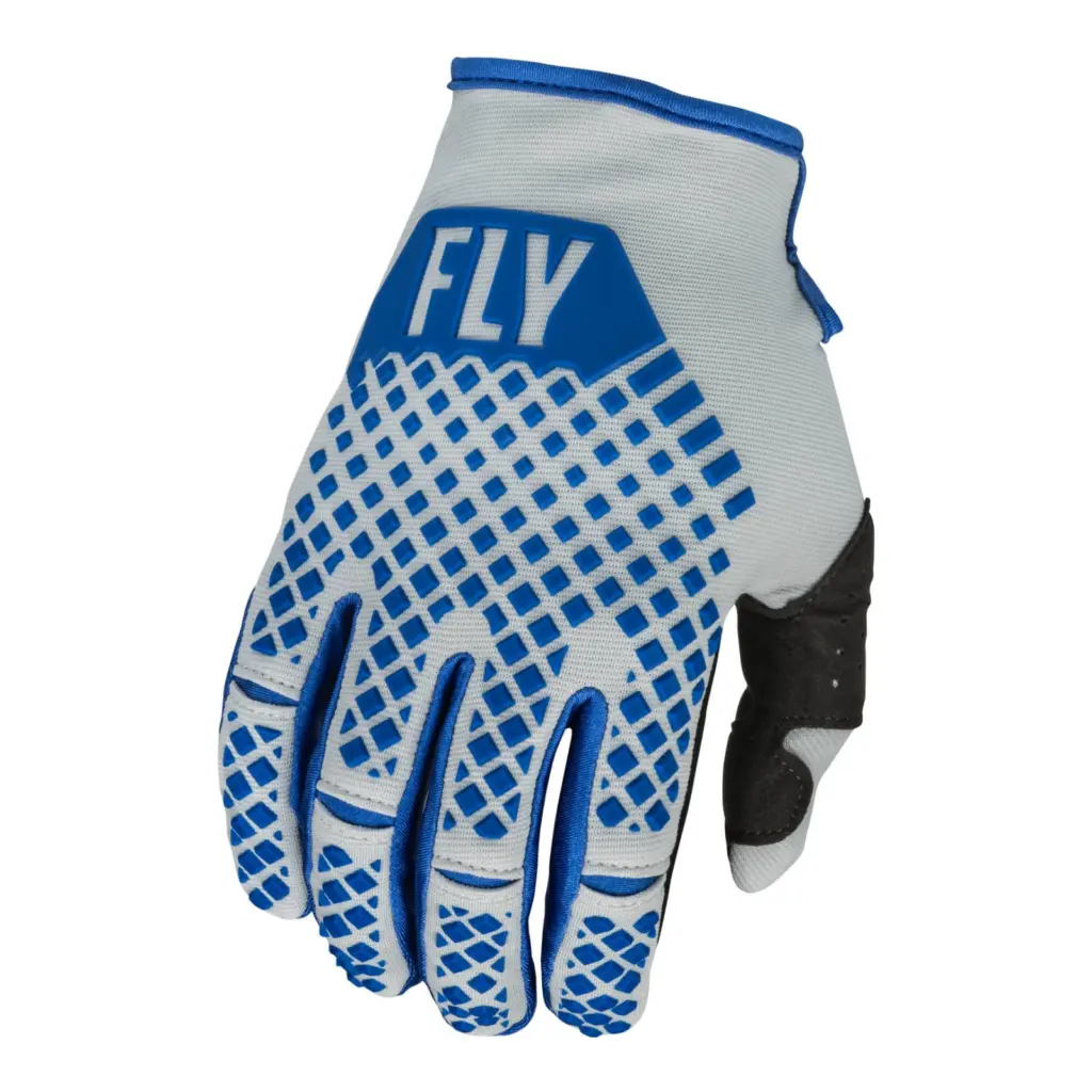 Fly Kinetic Motocross Gloves Blue/Light Grey