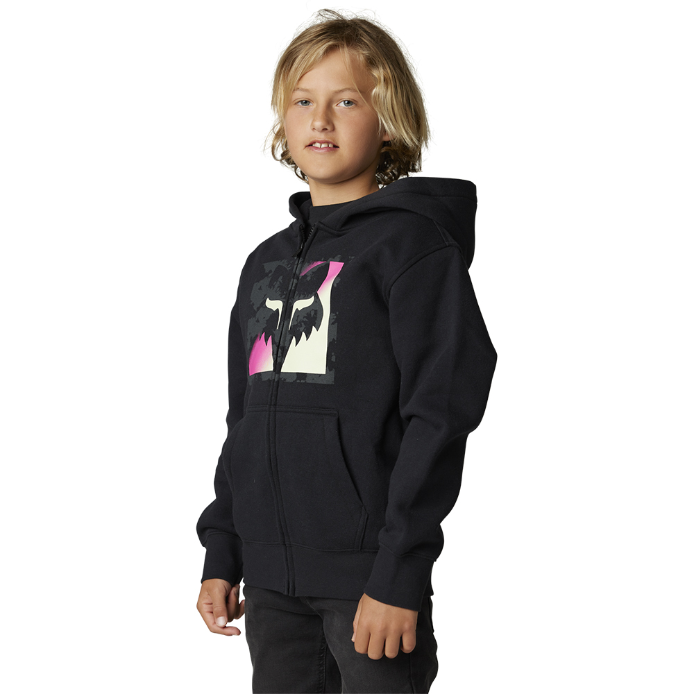 Fox Detonate Zip Fleece Hoody Youth Black - Image 2