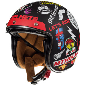 MT LE Mans 2 SV Anarchy Open Face Helmet Matte Black - Image 1