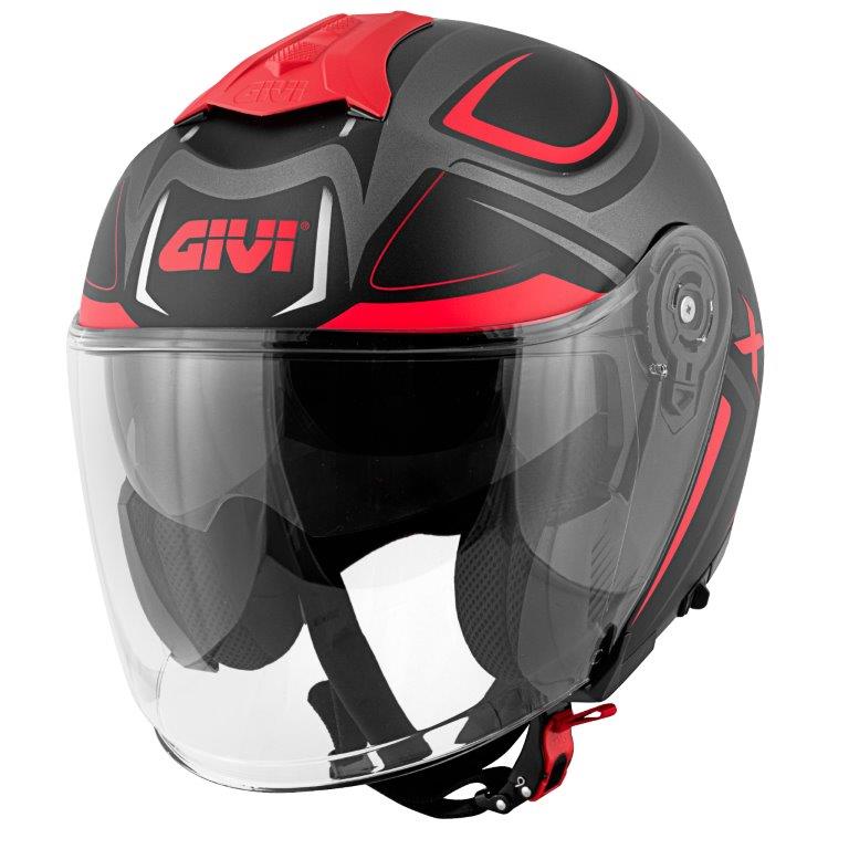 Givi X22 Planet Jet Open Face Helmet Grey/Red - Image 7
