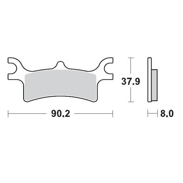 BRAKE PADS MOTO MASTER PRO SINTERED FOR POLARIS - Image 1