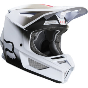 Fox V2 VLAR Youth White Motocross Helmet - Image 1