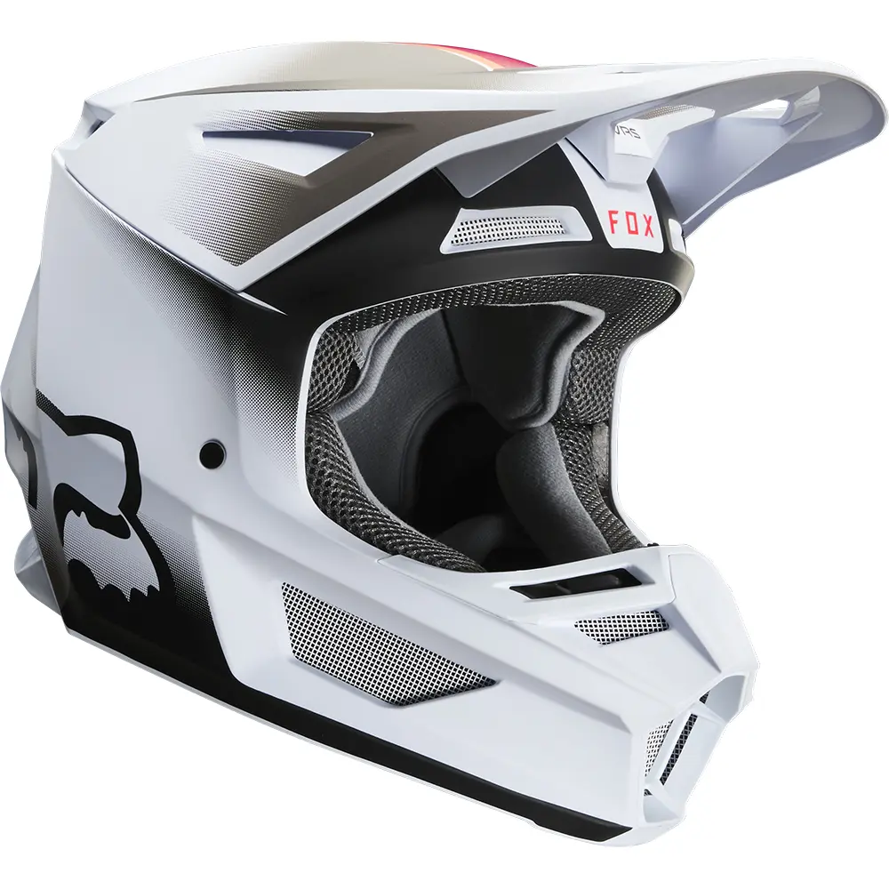 Fox V2 VLAR Youth White Motocross Helmet