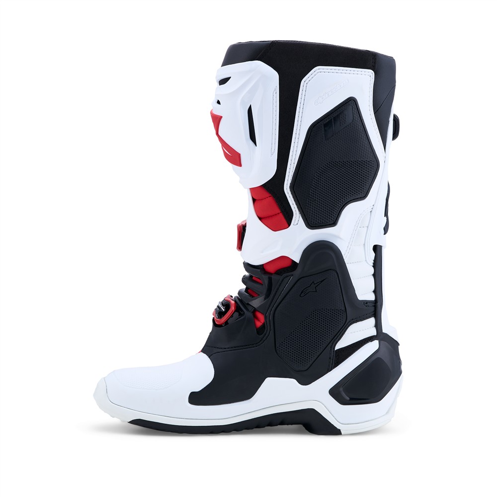 Tech-10 MX Boots White/Black/Bright Red 12 - Image 3