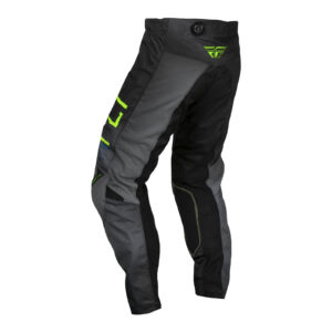 FLY Racing Kinetic Motocross Pants Youth Charcoal / Neon Green / True Blue - Image 2
