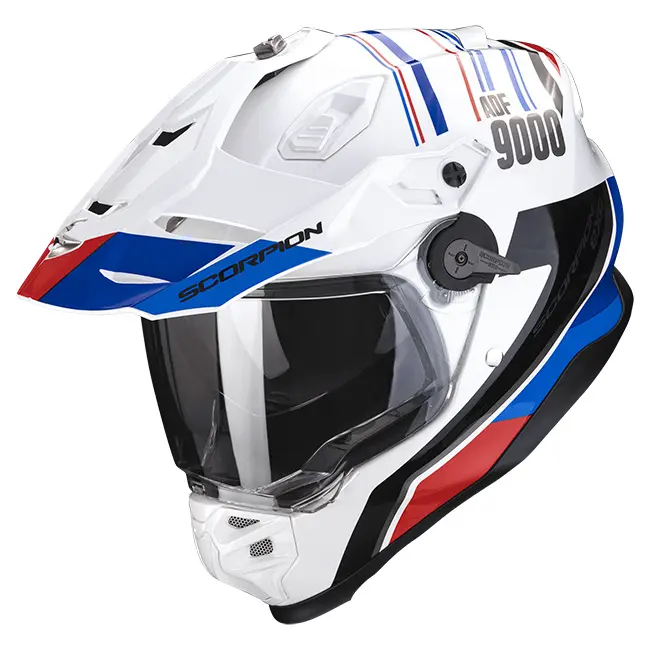 Scorpion ADF-9000 Adventure Helmet Desert Red/White/Blue