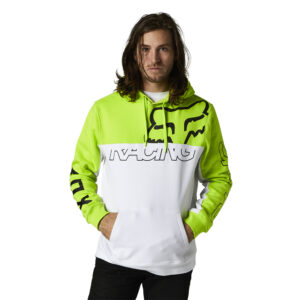 Fox Skew Pullover Yellow Fleece Hoodie - Image 1