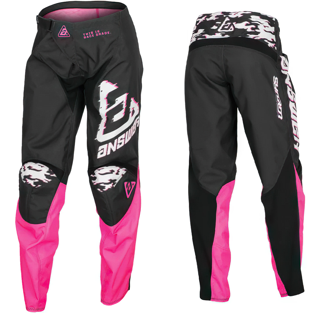 Answer Syncron Meltdown Motocross Pants Ladies Black/Magenta/Grey - Image 1