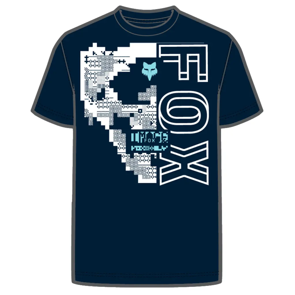 Fox Image Skull Tee Youth Navy