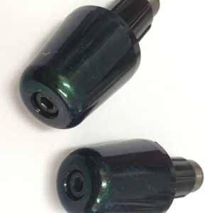 BAR END WEIGHT ABS BLACK/GREEN DIAM. 17.5  NLA - Image 1