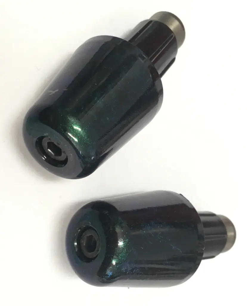 BAR END WEIGHT ABS BLACK/GREEN DIAM. 17.5  NLA
