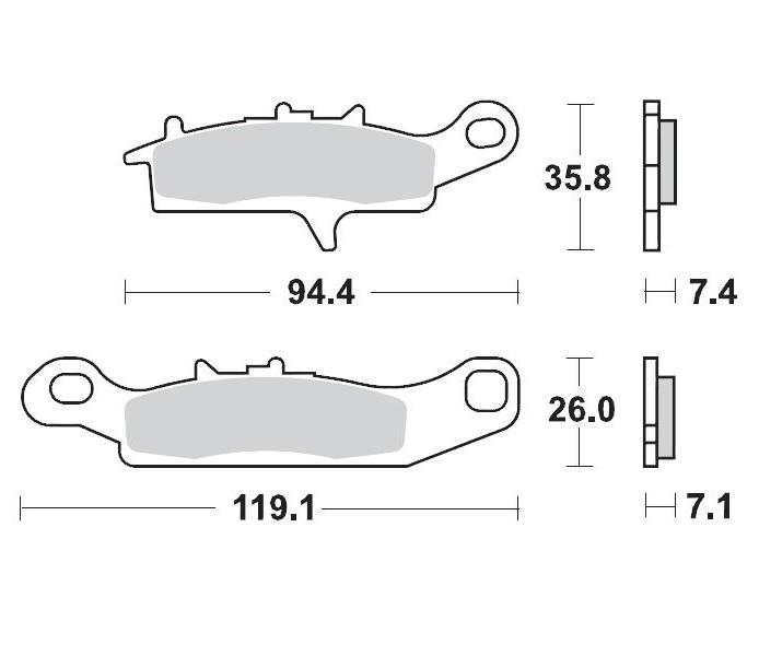 BRAKE PADS MOTO MASTER KAWASAKI KFX450R 08-11 - Image 1