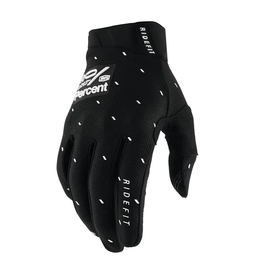 100% Ridefit Motocross Gloves Slasher Black