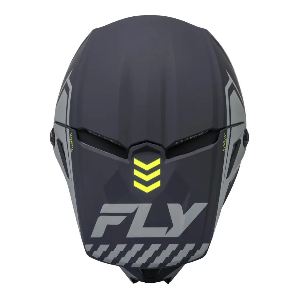FLY Racing Kinetic Menace Motocross Helmet Matte Grey / Hi-Vis