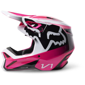 Fox V1 Leed MIPS ECE Motocross Helmet Pink - Image 3