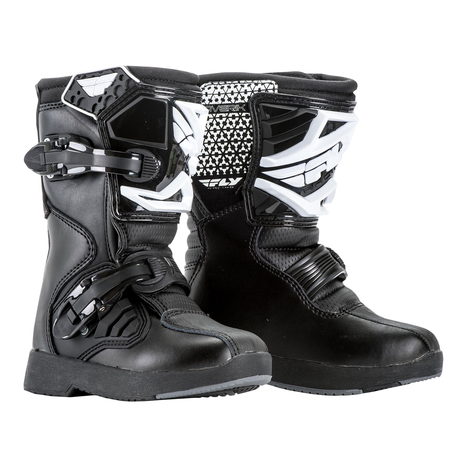 Fly Maverik Junior Motocross Boots Black - Image 1