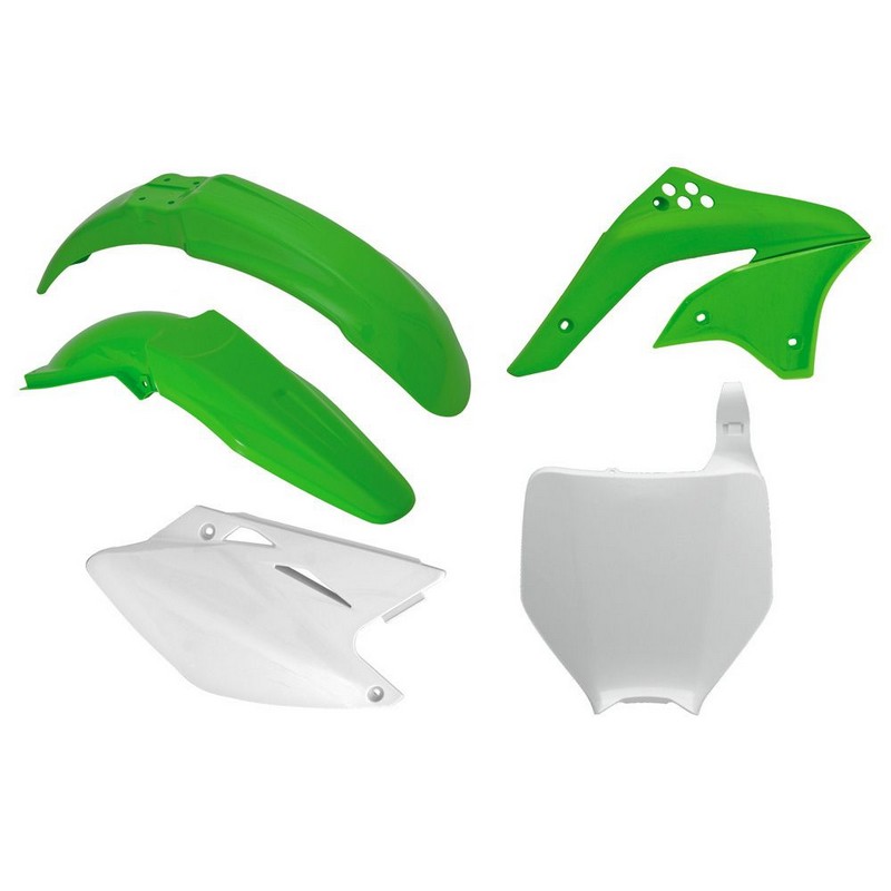 PLASTICSKIT RTECH FRONT&REAR FENDERS SIDEPANELS&RADIATOR SHROUD&FRONT NUMBERPLATE KX450F 06-08 - Image 1
